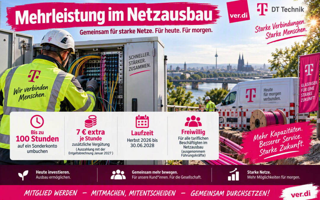 Mehrleistung im Netzausbau (DT Technik)
